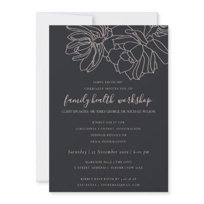 BLACK BLUSH DESERT CACTI SUCCULENT  WORKSHOP EVENT INVITATION