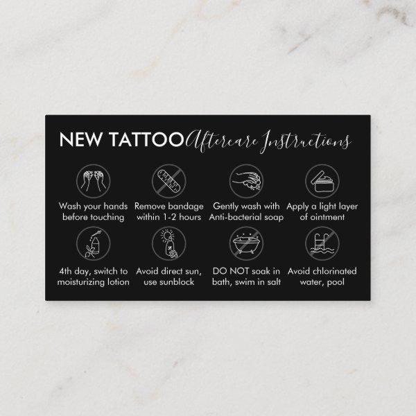 Black Body Art Aftercare Instructions Tattoo