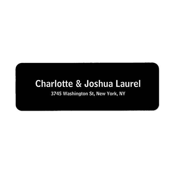 Black Bold Text Creative Stylish Elegant Family Label