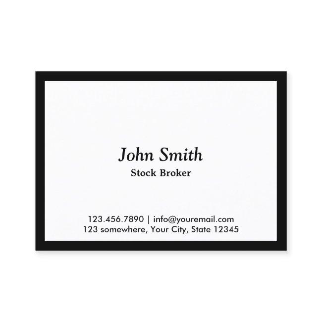Black Border Stock Broker