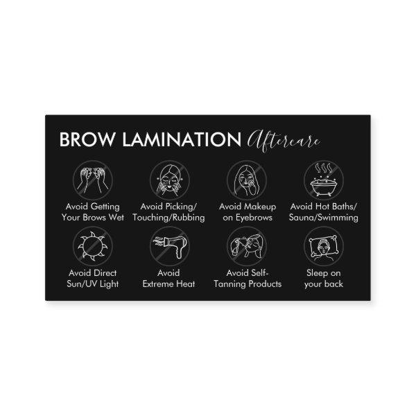 Black Brow Lamination Aftercare Advice Instruction