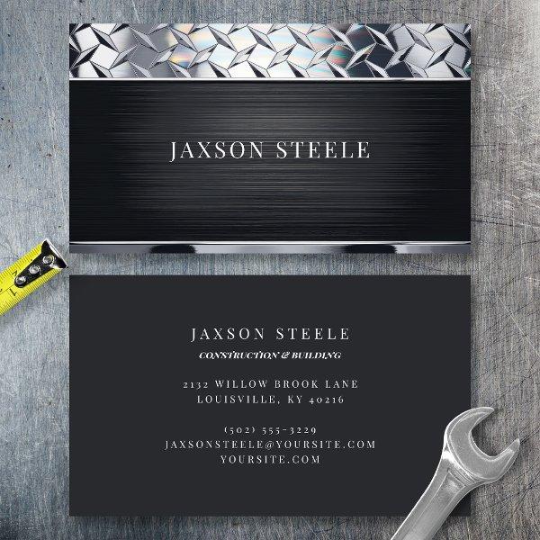 Black Brushed Metal Diamond Plate Professional