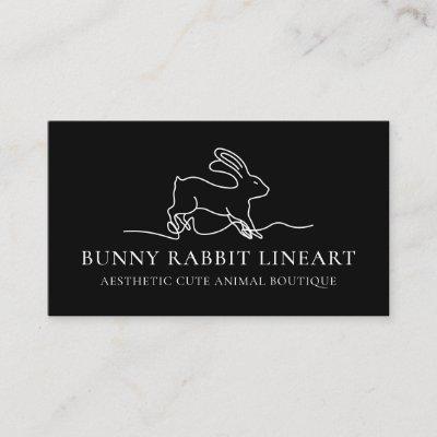 Black Bunny Rabbit Line Art Baby Animal