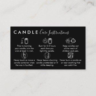 Black Candle Care Instructions