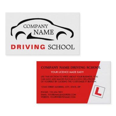 Black Car Logo, Driving School, Instructor