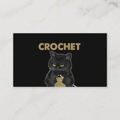 Black Cat Crochet Because Murder Is Wrong