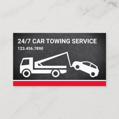Black Chalkboard Car Towing Service Tow Truck