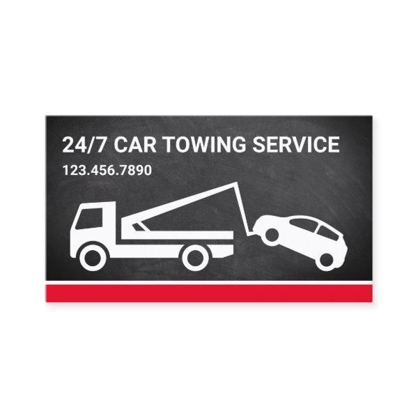 Black Chalkboard Car Towing Service Tow Truck