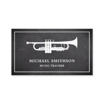 Black Chalkboard White Trumpet Music Teacher