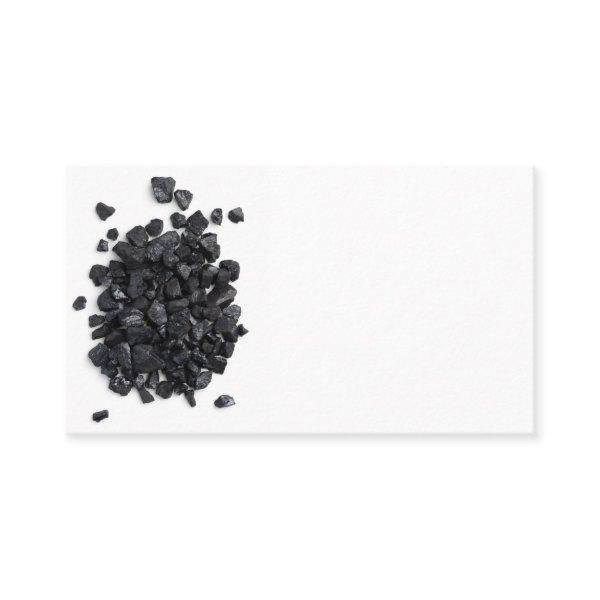 Black coal isolated on white background. Pea coal.