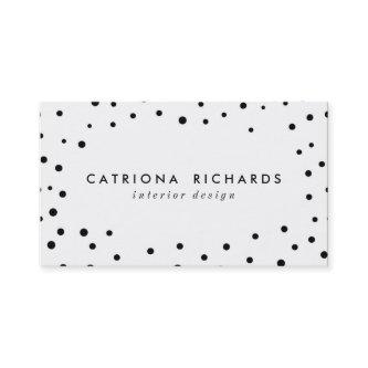 Black Confetti Dots Modern