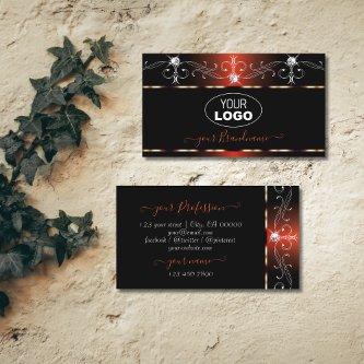 Black Copper Squiggles Sparkle Diamonds with Logo