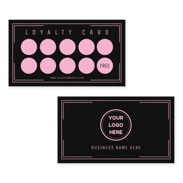 Black Cotton Candy Professional Formal Add Logo Loyalty Card