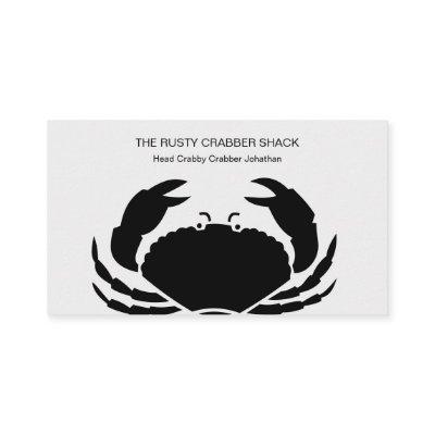 Black Crab Seafood Black White Simple Nautical