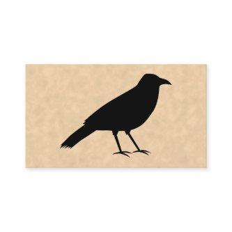 Black Crow Bird on a Parchment Pattern.