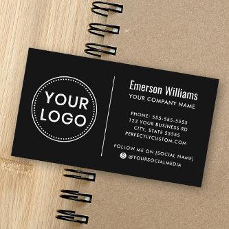 Black custom logo modern minimalist professional