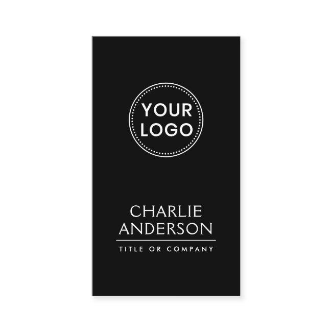 Black custom logo vertical modern minimalist