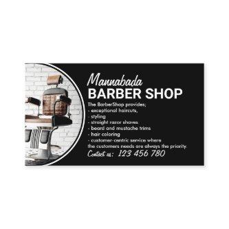 Black Custom Photos Circle Modern Barber Shop