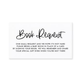 Black Cute Modern Calligraphy Book Request Card