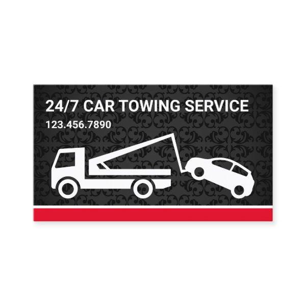 Black Damask Car Towing Service Tow Truck