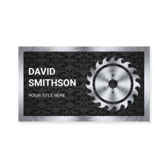 Black Damask Steel Circular Saw Handyman Carpenter