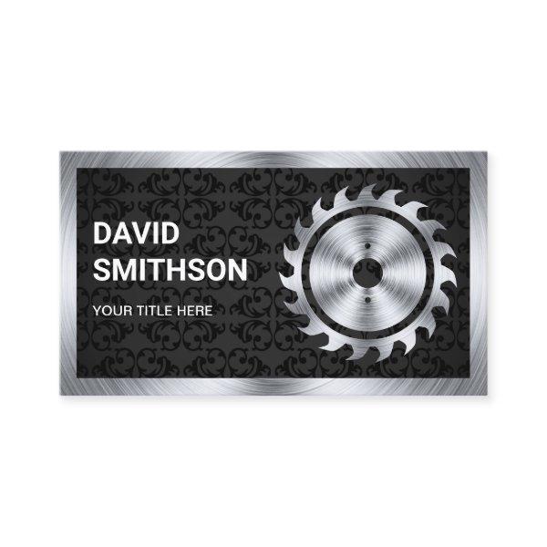 Black Damask Steel Circular Saw Handyman Carpenter