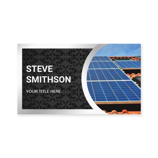 Black Damask Steel Rooftop Solar Panels