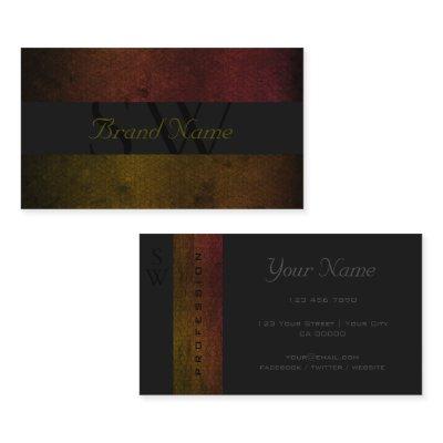 Black Dark Gray Red Yellow Colors with Initials