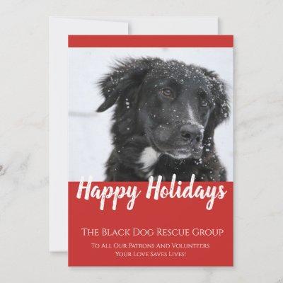 Black Dog Rescue Organization Holiday Card