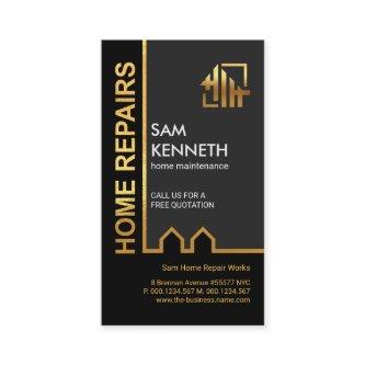 Black Elegance Gold Building Line Border Handyman