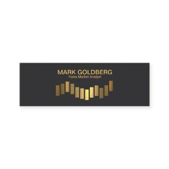 Black Elegance Gold Stock Graph Forex Dealer Mini