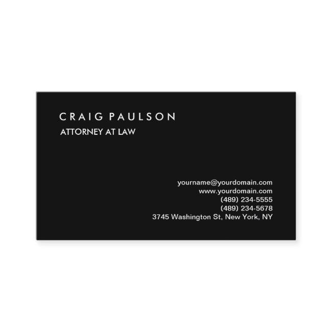 Black Elegant Plain Professional