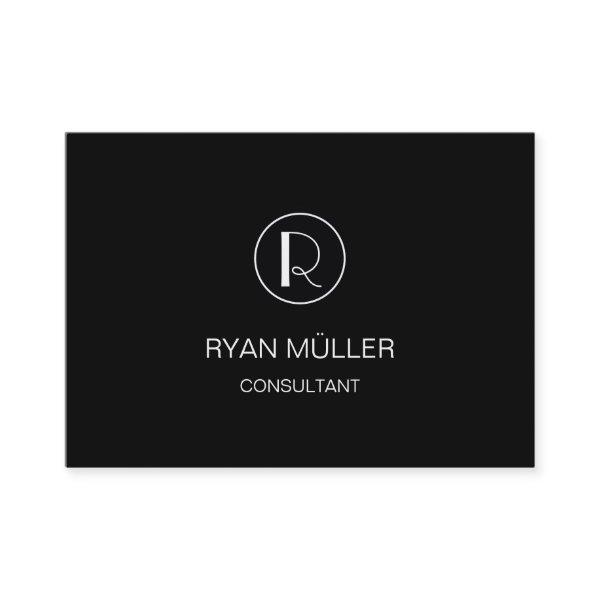 Black Elegant Professional Plain and Monogram