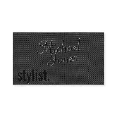 Black Embossed Look Stylist Business
