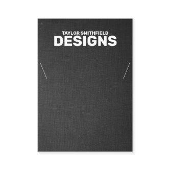 Black Fabric Necklace Display Card