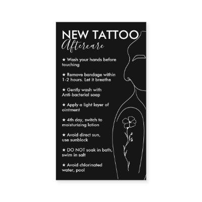 Black Flower on Girl Shoulder New Tattoo Aftercare