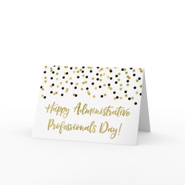 Black Gold Administrative Professionals Day Card