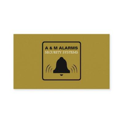 Black & Gold Alarm Logo, Security Alarm Service