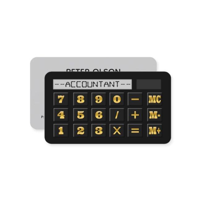 Black Gold and Gray Calculator CPA Tax Accountant