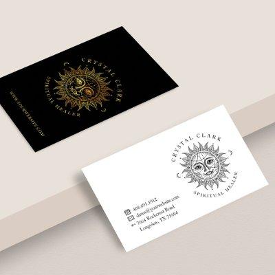 Black & Gold Beautiful Celestial Sun Face Star