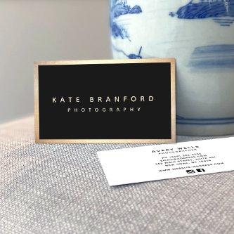 Black Gold Border Modern  Professional
