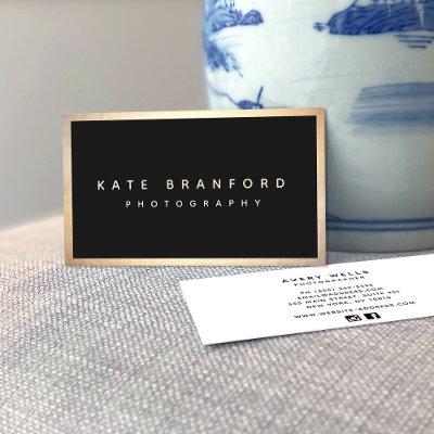 Black Gold Border Modern  Professional
