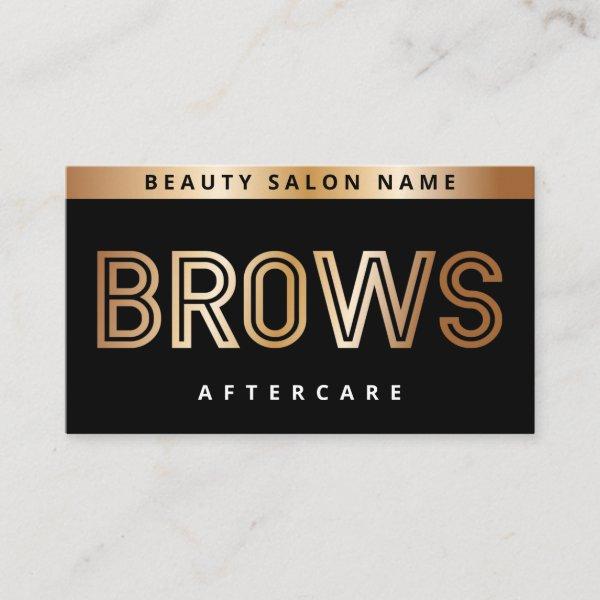 Black Gold Brows Aftercare PMU Brow Instructions