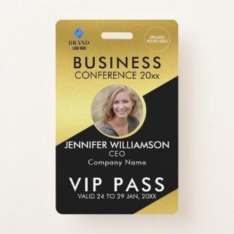 Black Gold Business Conference Exhibition Photo ID Badge