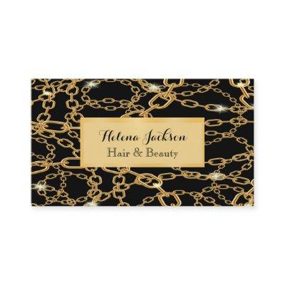 Black gold chains luxury jewelery classic