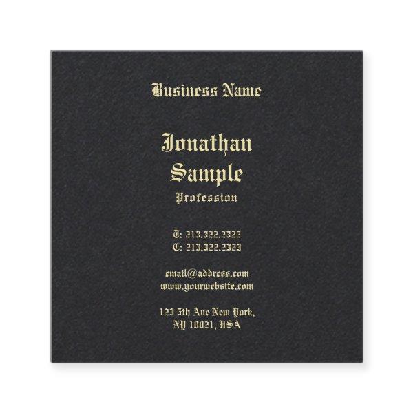 Black Gold Classic Old English Font Sophisticated Square