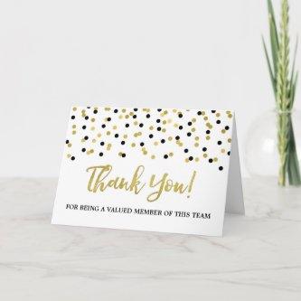 Black Gold Dots Employee Appreciation Card