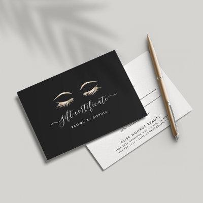 Black & Gold Lashes & Brows | Gift Certificate
