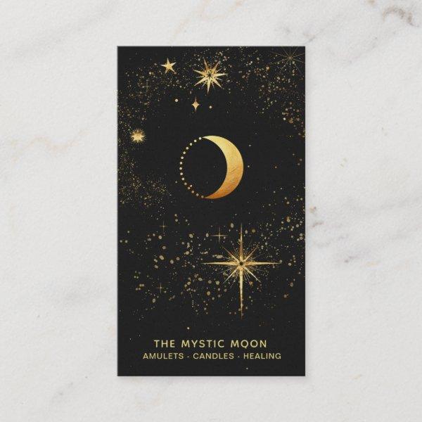 *~* Black Gold Lunar Stars Mystic Moon Luna