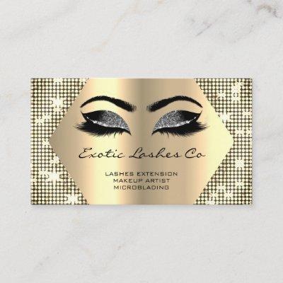 Black Gold Makeup Glitter Lashes Logo Spark QR